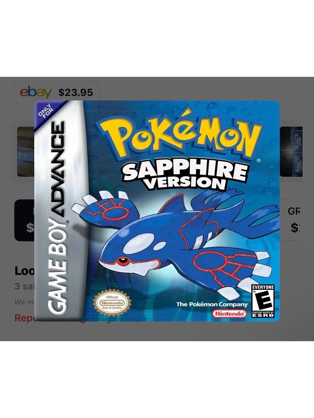 Pokémon Sapphire for Gameboy advance